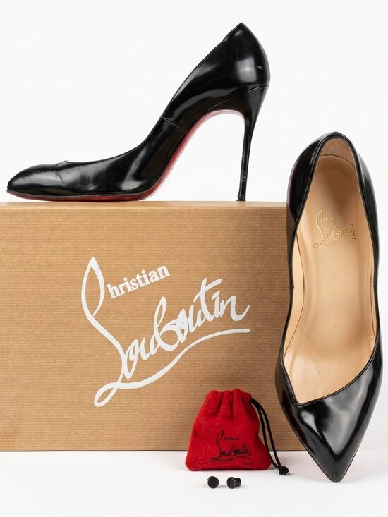 Christian Louboutin Corneille 100 Patent Leather Pumps Size  Christian Louboutin Corneille 100 Stiletto Pump — Black Patent Calf | EU 36.5
